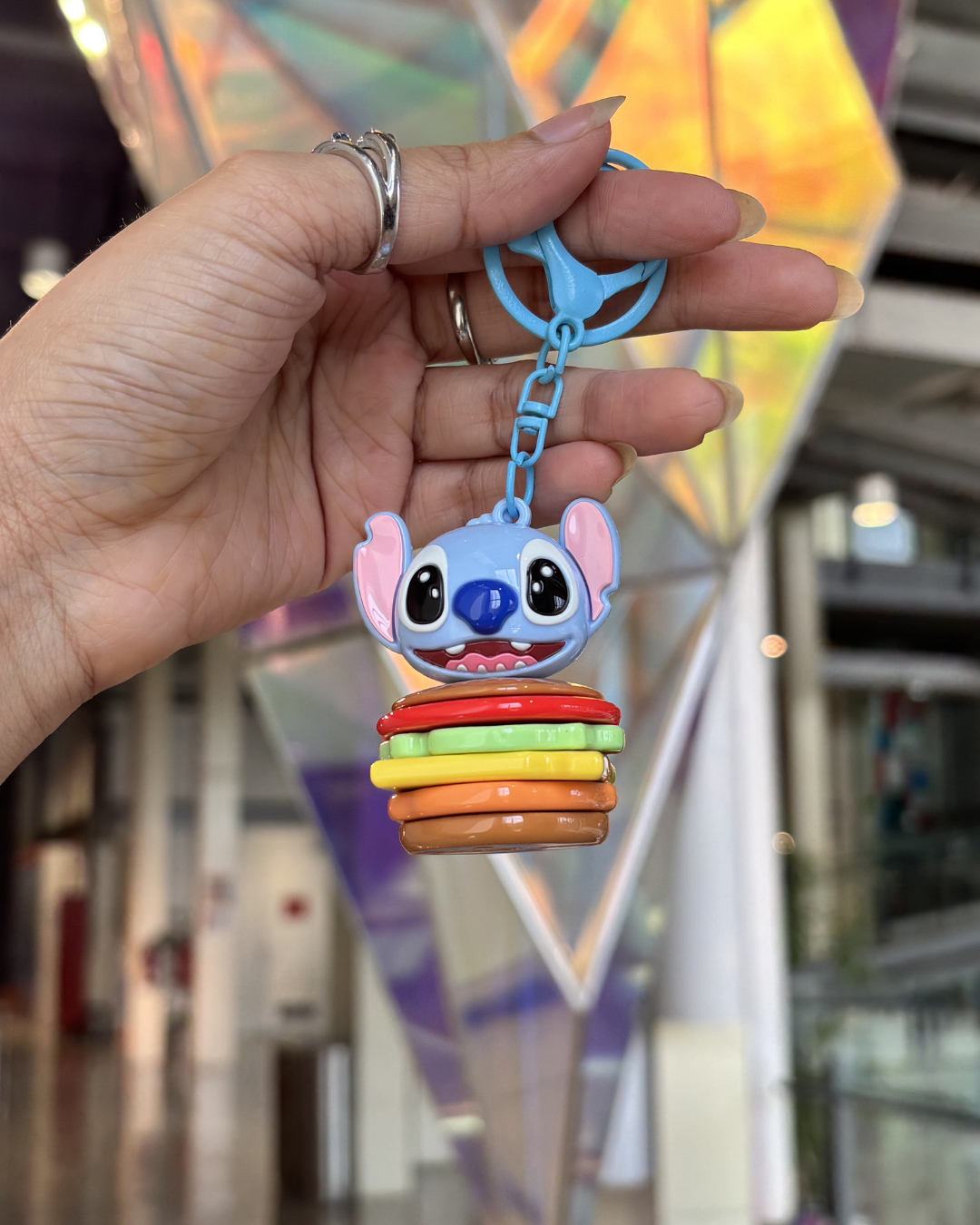 Kuromi Gourmet Burger Stack 3D Keychain – Limited Edition