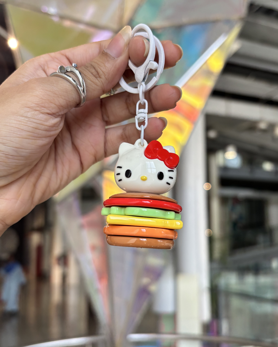 Kuromi Gourmet Burger Stack 3D Keychain – Limited Edition