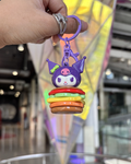 Kuromi Gourmet Burger Stack 3D Keychain – Limited Edition
