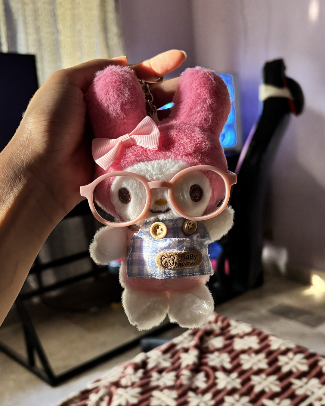 My Melody Glasses Plush Bag Charm 🎀✨