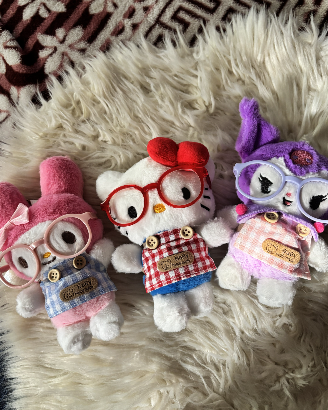 My Melody Glasses Plush Bag Charm 🎀✨
