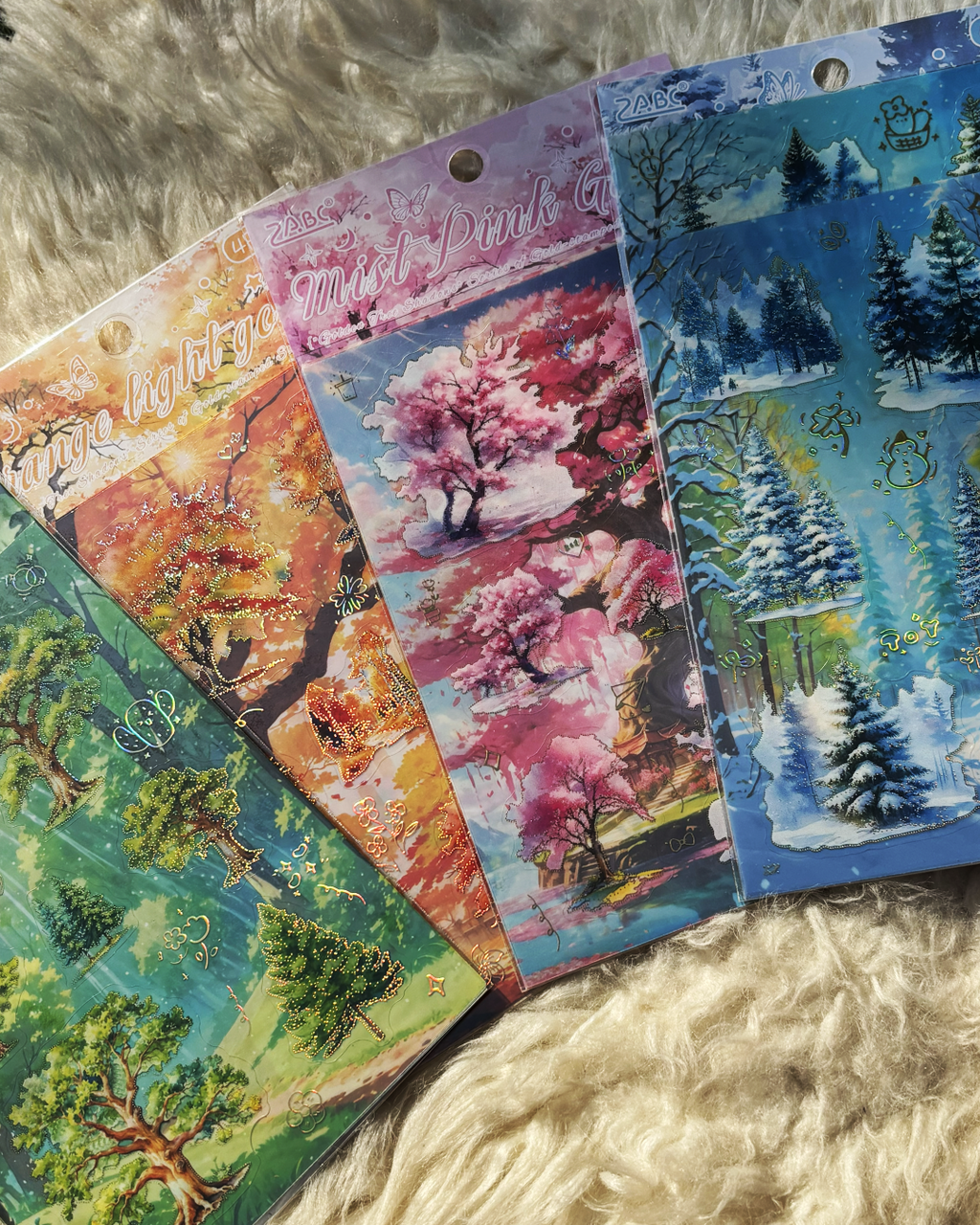 🌳✨ 4PCS The Golden Tree Shadow Series sticker