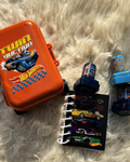 🚗✨ Hot Wheels Suitcase + Stamp Set