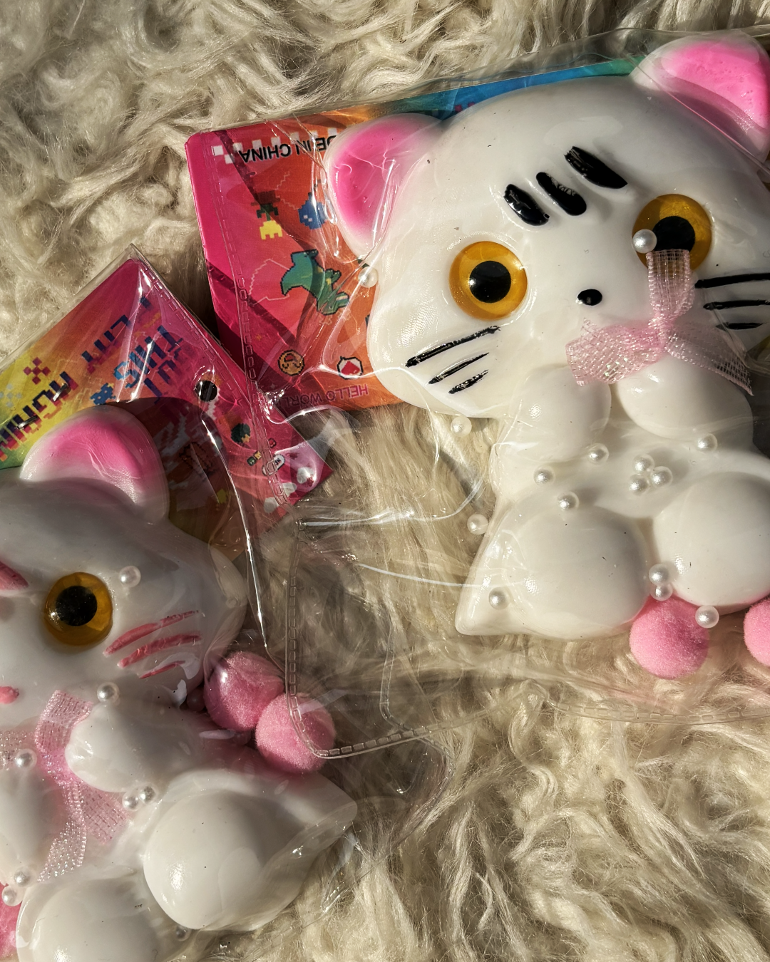 💕🌸 Pink Bow Cat Squishy