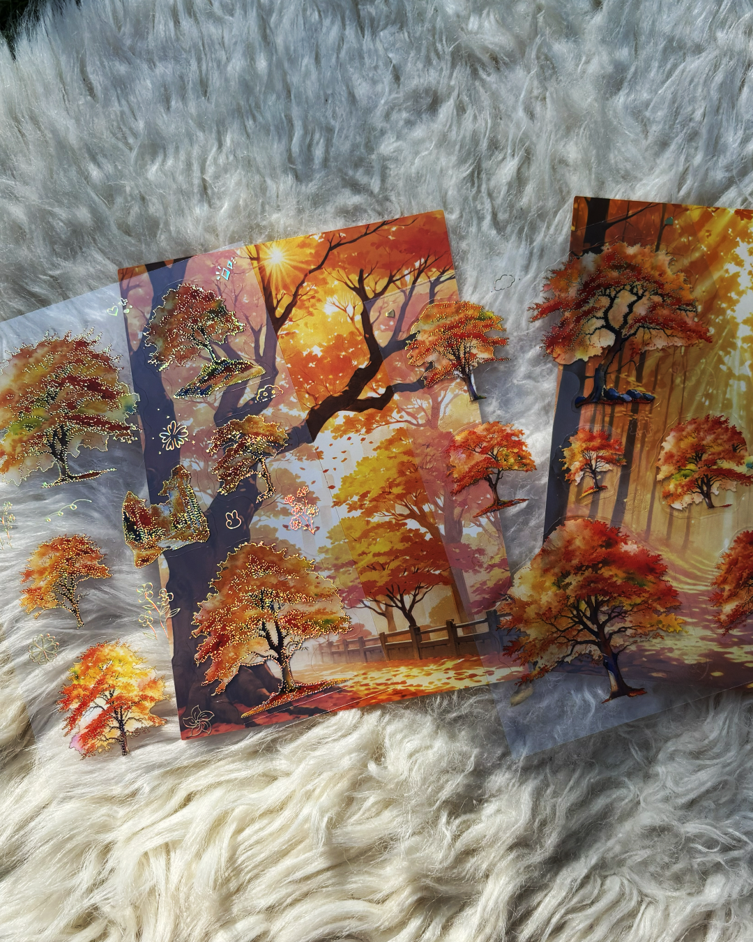 🌳✨ 4PCS The Golden Tree Shadow Series sticker