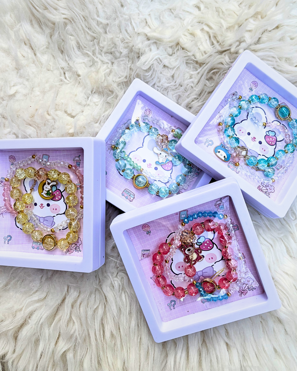 Hello Kitty Bead Bracelets ( 2 Bracelets Included )